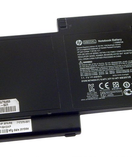HP SB03XL Battery 46WH for HP EliteBook 720 G1 725 G2 820 G1 820 G2 825 G2 Series Notebook P/N: 717378-001 Extended Life High Capacity 4150mAh