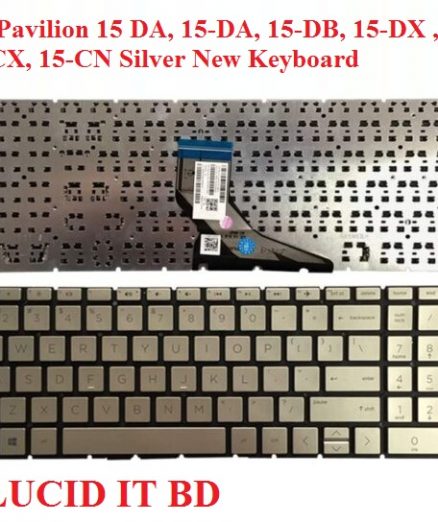 Laptop Keyboard For HP Pavilion 15 DA, 15-DA, 15-DB, 15-DA0012DX, 15-DA0014DX, 15-DA0024CL, 15-DA0030NR, 15-DA0032WM, 15-DA0033WM, 15-DA0034NR, 15-DA0036NR, Hp Laptop Silver New Keyboard