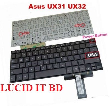 ASUS ZENBOOK UX32 UX32A UX32LA UX32LN UX32V UX31E UX31 UX31A BX31A UX31LA Laptop Keyboard