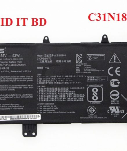 Genuine Laptop Battery C31N1803 11.55V 52Wh 3ICP6/60/72 C31P0J1 For ZenBook Pro 14 UX480 UX480FD UX450FD Series Notebook