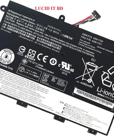 7.4V 34WH Genuine 45N1750 Battery for lenovo ThinkPad Yoga 11E 45N1750 45N1751