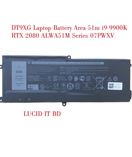 Original quality 11.4V 90Wh DT9XG Laptop Battery Area-51m i9-9900K RTX 2080 ALWA51M Series 07PWXV