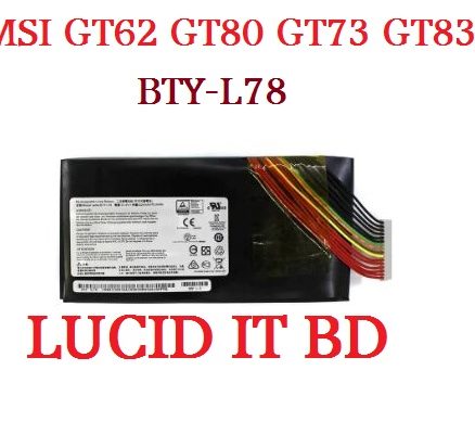 BTY-L78 5225mAh 75.24WH Battery for MSI GT62 GT80 GT73 GT83VR GT73VR
