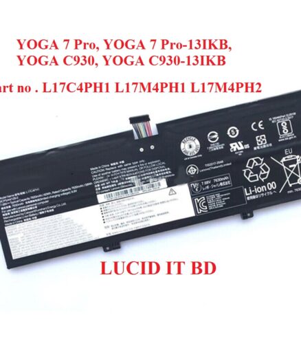 L17C4PH1 L17M4PH1 L17M4PH2 Laptop Battery for Lenovo Yoga C930 7 Pro-13IKB
