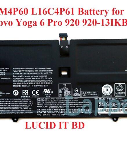 New Genuine L16M4P60 L16C4P61 Battery for Lenovo Yoga 6 Pro 920 920-13IKB Series