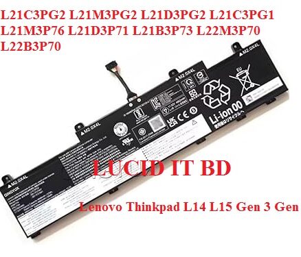 New Genuine L21M3PG2 Battery for Lenovo Thinkpad L14 L15 3rd Gen 2022 L21M3PG1