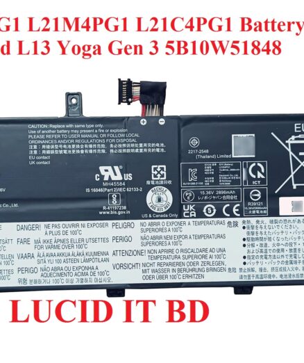 L21L4PG1 L21M4PG1 L21C4PG1 Battery for Lenovo ThinkPad L13 Yoga Gen 3 5B10W51848