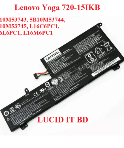 New Original L16L6PC1 L16M6PC1 Battery for Lenovo Yoga 720-15IKB 5B10M53743 72Wh