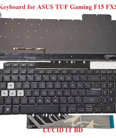 Laptop Keyboard for ASUS TUF Gaming F15 FX507 FX507Z FX507ZC4 FX507ZM FX507ZR FX507ZC Black Without Frame with Backlight United States US