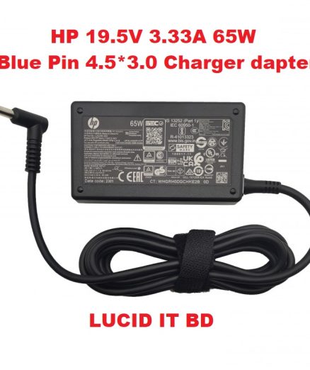 Charger Adapter For HP 19.5V 3.33A 65W Blue Pin 4.5*3.0mm Update Model New Outlook
