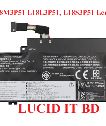 Genuine L18C3P51 Battery for Lenovo ThinkPad E490S L18C3P51 SB10K97641 02DL002 L18M3P51  L18L3P51 L18S3P51 SB10K97639 02DL000 L18M3P52 SB10K97640 02DL001