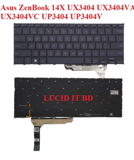 New Asus ZenBook 14X UX3404 UX3404VA UX3404VC UP3404 UP3404V Keyboard US Backlit Black