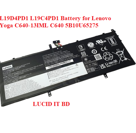 Genuine L19D4PD1 L19C4PD1 Battery for Lenovo Yoga C640-13IML C640 5B10U65275