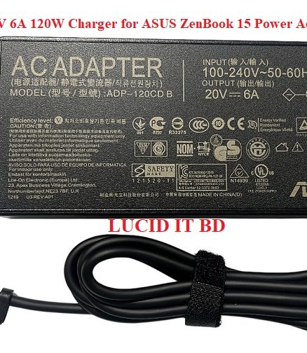 Original ASUS 20V 6A 120W Charger for ASUS ZenBook 15 Power Adapter 4.5*3.0mm