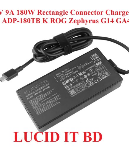 20V 9A 180W Rectangle Conn Charger for Asus ADP-180TB K ROG Zephyrus G14 GA403 GA403UI GA403UV GA403UI GA403UU GA403UV GA403UI-G14.R94070 GA403UI-QS100X GA403UU-QS094X