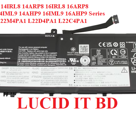 L22M4PA1 Laptop Battery 71Wh 4623mAh 4-Cell 15.36V Compatible with Lenovo Yoga 7 14IRL8 14ARP8 16IRL8 16ARP8 / Yoga 7 2-in-1 14IML9 14AHP9 16IML9 16AHP9 Series L22D4PA1 L22C4PA1