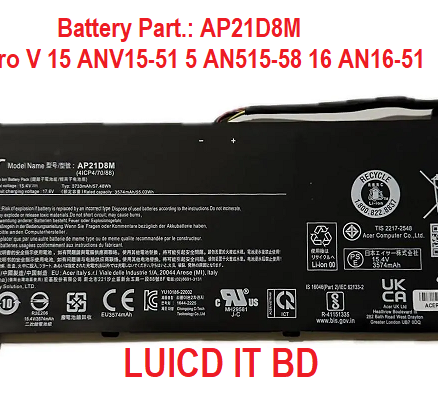 New Genuine AP21D8M Battery for Acer Nitro V 15 ANV15-51 5 AN515-58 16 AN16-51