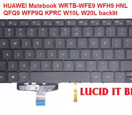 HUAWEI Matebook WRTB-WFE9 WFH9 HNL QFQ9 WFP9Q KPRC W10L W20L backlit US keyboard