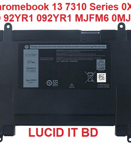 X3PH0 Laptop Battery 67Wh 5960mAh 11.4V Compatible with Dell Chromebook 13 7310 Series 0X3PH0 X3PHO 92YR1 092YR1 MJFM6 0MJFM6