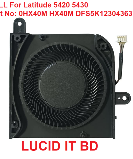 New CPU Cooling Fan Intended for Dell Latitude 5420 5430 Series Laptop 0HX40M EG50050S1-CH10-S9A P137G DC5V