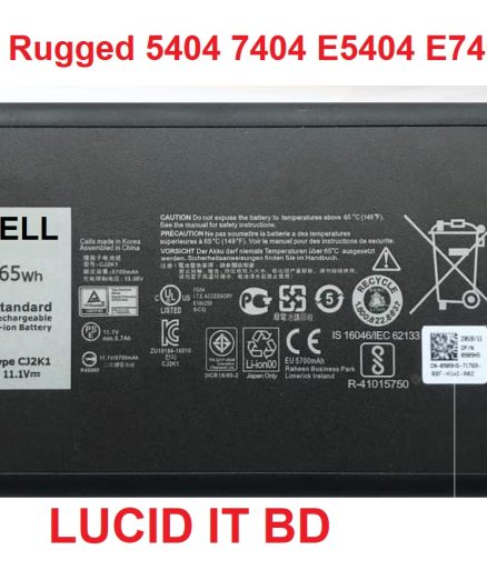 CJ2K1 (11.1V 65Wh/5700mAh) Compatible Laptop Battery with Dell Latitude 14 Rugged 5404 7404 E5404 E7404 Series 0DKNKD X8VWF 4XKN5 5XT3V 05XT3V VCWGN 0VCHGN 09FN4 XN4KN XRJDF YGV51 453-BBBE