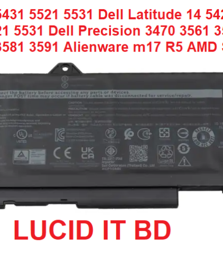 Laptop Battery for Dell Latitude 5421 5431 5521 5531 Precision 3470 3561 3571 Alienware m17 R5 AMD Series 00P3TJ 0P3TJ 0R05P0 005RGW 05RGW GRTO1 0VXD57 53XPY 53XP7 053XP7 RT01 R05P0 VXD57
