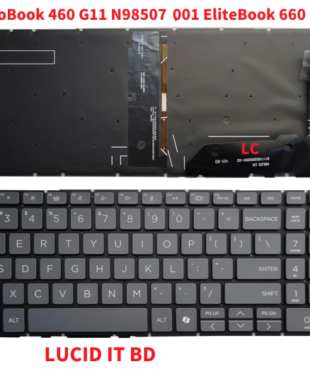 Laptop US Keyboard Compatible for HP ProBook 460 G11 N98507-001 EliteBook 660 G11 N97246-001 Backlit 16 inch