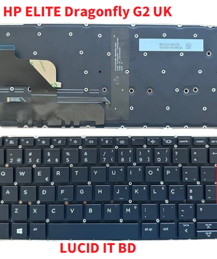 New HP Elite Dragonfly G2 13.3" Laptop Keyboard UK Blue With Backlit SG-99100-2V