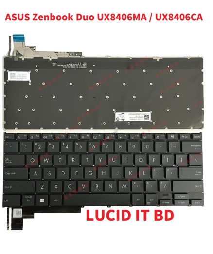 ASUS Zenbook Duo UX8406 UX8406MA 2024 gray backlit US keyboard