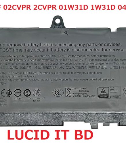CGR6V Battery 45Wh Replacement for Dell Pro 16 Plus PB16250 / Pro 16 PC16250 / Pro 14 Plus PB14250 / Pro 14 PC14250 / Pro 13 Plus PB13250 / Chromebook 11 CC11260 Series 001W6F 02CVPR 01W31D