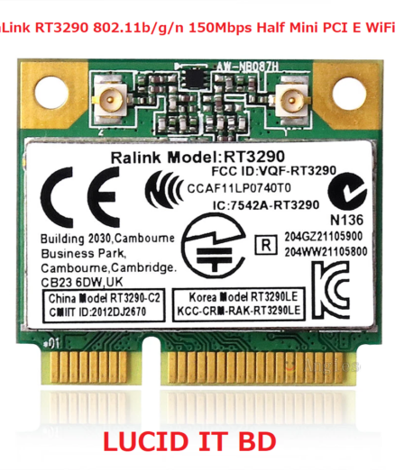 RaLink RT3290 802.11b/g/n 150Mbps Half Mini PCI E WiFi card adapter module - LUCID Computers