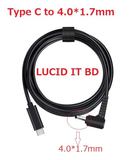 USB-C Type C Male to DC 4.0x1.7mm Laptop PD Charging Cable Dc Power Adapter Connector 1.5m for ACER Delta Liteon Xiaomi RedmiBook 14 for Lenovo PC