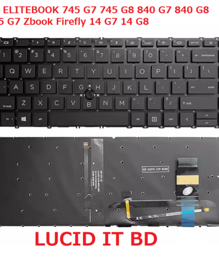 US Backlit Laptop Keyboard for HP ELITEBOOK 745 G7 745 G8 840 G7 840 G8 845 G7 Zbook Firefly 14 G7 14 G8 Keyboard Trackpoint